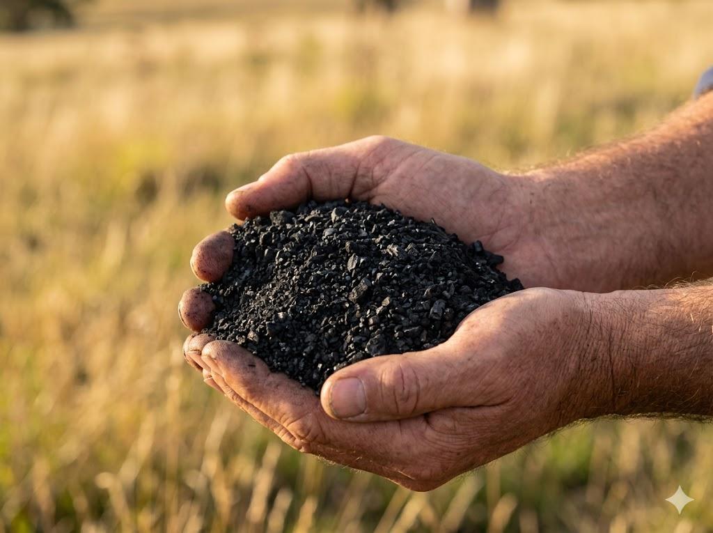 Possible Agriculture Biochar — granular activated hardwood biochar in close-up